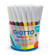 Carica l'immagine nel visualizzatore di Gallery, Giotto Turbo Maxi 521400 - Pennarelli , Punta Larga, 5mm, Confezione da 48