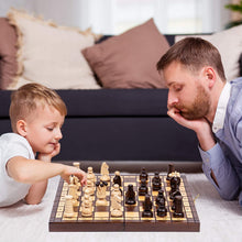 Carica l'immagine nel visualizzatore di Gallery, Scacchiera in Legno Professionale Scacchi 34 cm - Chess, Scacchiere Set Portatile Gioco da Viaggio per Adulti Bambini