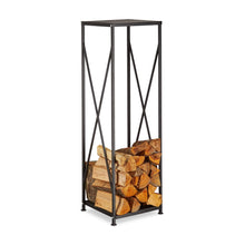 Carica l'immagine nel visualizzatore di Gallery, Relaxdays 10022303 Porta-Legna da Interno, Scaffale 111 x 34 x 34 cm, Nero