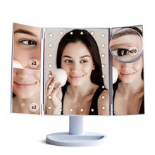 Carica l'immagine nel visualizzatore di Gallery, *Nuovo* Specchio per Trucco Ingranditore - illuminato a LED con Bianco - Ilgrandebazar