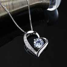 Carica l'immagine nel visualizzatore di Gallery, B.Catcher collana in argento con pendente a cuore d'argento e zircone cubico