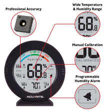 Carica l'immagine nel visualizzatore di Gallery, AcuRite Indoor Humidity Monitor PRO Accuracy con allarmi Silver - Ilgrandebazar