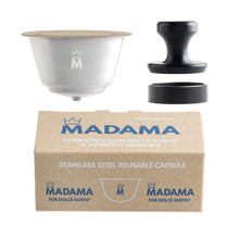 Carica l'immagine nel visualizzatore di Gallery, Madama - Capsula Caffè Ricaricabile Dolce Gusto, Acciao E Beige - Ilgrandebazar