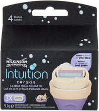 Carica l'immagine nel visualizzatore di Gallery, Wilkinson Sword - RICARICHE INTUITION DRY SKIN - Pack 3 lame per donna