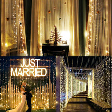 Carica l'immagine nel visualizzatore di Gallery, Tenda Luminosa Natale 3m * 300 LED Luci Impermeabile IP65 con 8... - Ilgrandebazar