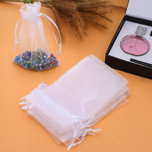 Carica l'immagine nel visualizzatore di Gallery, Wady 100 Pcs Sacchetti di Regalo in Organza Buste Gioielli Coulisse Bianco - Ilgrandebazar