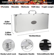 Carica l'immagine nel visualizzatore di Gallery, Romanticist 21Pc Set Barbecue in Acciaio Inox 37 x 16 x 6.5cm, Silver - Ilgrandebazar