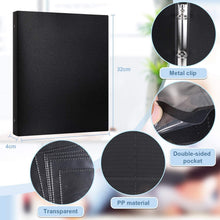 Carica l'immagine nel visualizzatore di Gallery, Lictin Raccoglitore Carte Maniche Nero - Album Trasparente Impermeabile con 540 Tasche per Carte da Gioco - 30-Pagina Nera Raccolta Carta Libro