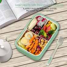 Carica l'immagine nel visualizzatore di Gallery, Sinwind Lunch Box, Porta Pranzo, Bento Box con 3 Scomparti e Verde