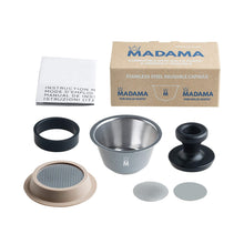 Carica l'immagine nel visualizzatore di Gallery, Madama - Capsula Caffè Ricaricabile Dolce Gusto, Acciao E Beige - Ilgrandebazar