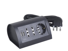 Carica l'immagine nel visualizzatore di Gallery, BTicino S3711GU Multipresa da Scrivania con Presa USB, 1.5A, Grigio Antracite - Ilgrandebazar