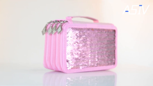 Carica l'immagine nel visualizzatore di Gallery, Asiv Borsa Grande a Forma di Matita, Astuccio per Bambina con Rosa