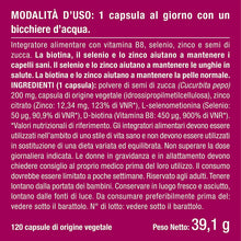 Carica l'immagine nel visualizzatore di Gallery, Biotina Nutrimea | Capelli, Unghie e Pelle | Zinco Selenio Vitamina B7 | Acceleratore Crescita Capelli | Luminosità Della Pelle | 900% VNR | Trattamento 4 Mesi