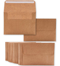 Carica l'immagine nel visualizzatore di Gallery, Confezione da 50 buste quadrate in carta kraft con linguetta, brown - Ilgrandebazar
