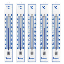 Carica l'immagine nel visualizzatore di Gallery, Lantelme 4086 Set di 5 termometri analogici per Interno ed Esterno; in bianco - Ilgrandebazar