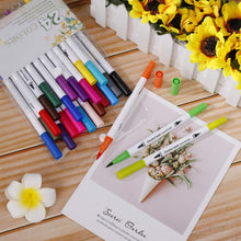 Carica l'immagine nel visualizzatore di Gallery, Pennarelli Acquarelli Colore Brush Pen Doppio 24 Pezzi con Punta 24 Colori - Ilgrandebazar