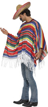 Carica l'immagine nel visualizzatore di Gallery, Poncho messicano multicolore con frange costume adulto - Ilgrandebazar