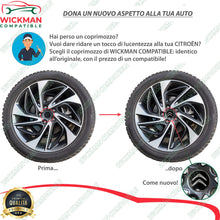Carica l'immagine nel visualizzatore di Gallery, Set di 4 Tappi Coprimozzo Diametro esterno: 60 mm, Nero con logo cromato - Ilgrandebazar
