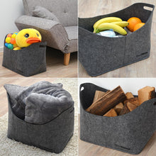 Carica l'immagine nel visualizzatore di Gallery, DuneDesign Borsa di Feltro Artificiale 40x25x30cm per 40x25x30 cm, Grigio - Ilgrandebazar