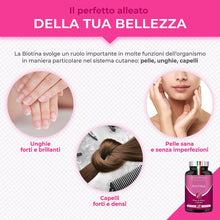 Carica l'immagine nel visualizzatore di Gallery, Biotina Nutrimea | Capelli, Unghie e Pelle | Zinco Selenio Vitamina B7 | Acceleratore Crescita Capelli | Luminosità Della Pelle | 900% VNR | Trattamento 4 Mesi