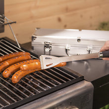 Carica l'immagine nel visualizzatore di Gallery, Bruzzzler Set posate da grill in acciaio inox, 3 pezzi, 3 Pezzi, Argento - Ilgrandebazar