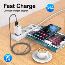 Carica l'immagine nel visualizzatore di Gallery, HAKUSHA Cavo USB C, [1M] Cavo USB Tipo C Nylon Ricarica Rapida per Android Samsung Galaxy S21 Ultra,Note 20,Z Fold 3,Huawei P50,Mate 40,MateBook,Xiaomi Mi 11 Lite,OnePlus 9,Google Pixel 5,Realme