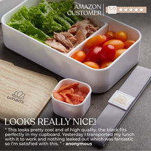 Carica l'immagine nel visualizzatore di Gallery, UMAMI® ⭐ Lunch Box Bianco Bambù | Porta Pranzo Ermetico Large, E - Ilgrandebazar