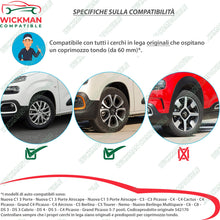 Carica l'immagine nel visualizzatore di Gallery, Set di 4 Tappi Coprimozzo Diametro esterno: 60 mm, Nero con logo cromato - Ilgrandebazar