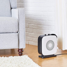 Carica l'immagine nel visualizzatore di Gallery, AmazonBasics, Termoventilatore a oscillazione, sottile e portatile, a 2 velocità, 1500 W