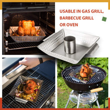 Carica l'immagine nel visualizzatore di Gallery, Bruzzzler Cuocipollo, Grill per Pollo arrosto, 44.5 x 29.5 x 4.5 cm, argento - Ilgrandebazar