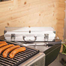Carica l'immagine nel visualizzatore di Gallery, Bruzzzler Set posate da grill in acciaio inox, 3 pezzi, 3 Pezzi, Argento - Ilgrandebazar