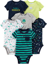 Carica l'immagine nel visualizzatore di Gallery, Simple Joys by Carter's Bimbo body in cotone a manica corta, Pacco da 6