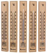 Carica l'immagine nel visualizzatore di Gallery, Lantelme - Termometro analogico in legno di faggio, set da 5 pezzi, Beige