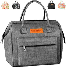 Carica l'immagine nel visualizzatore di Gallery, longzon Borsa Termica Pranzo, 15L Grande Portatile Grigio - Ilgrandebazar