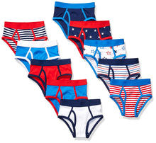 Carica l'immagine nel visualizzatore di Gallery, Amazon Essentials 10-Pack Underwear Brief, Sharks And Stripes, Medium - Ilgrandebazar