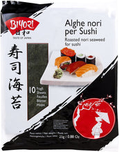 Carica l'immagine nel visualizzatore di Gallery, Biyori Alghe Nori per Sushi - 1 confezione da 10 fogli [25 gr]