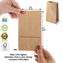 Carica l'immagine nel visualizzatore di Gallery, kgpack 100 Pezzi Sacchetti di Carta 9 x 16 x 5cm 100 pcs., Marroni - Ilgrandebazar