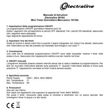 Carica l'immagine nel visualizzatore di Gallery, Electraline 3333 Kit 3 pezzi, Programmatore Timer meccanico Bianco - Ilgrandebazar