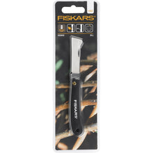Carica l'immagine nel visualizzatore di Gallery, Fiskars Coltello da innesto a penna, Lunghezza totale: 17 cm, Acciaio Nero - Ilgrandebazar