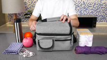 Carica l'immagine nel visualizzatore di Gallery, PuTwo Borsa Termica Pranzo, 8L Porta Pranzo Termico, Nero