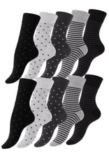 Carica l'immagine nel visualizzatore di Gallery, 10 paia di calzini per donna delle ragazze dotted e rigato - Ilgrandebazar