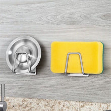 Carica l'immagine nel visualizzatore di Gallery, Kitchen Stainless Steel Sink Sponges Holder Self Adhesive Drain Drying Rack Kitchen Wall Hooks Accessories Storage Organizer