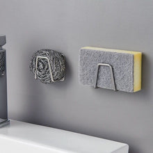 Carica l'immagine nel visualizzatore di Gallery, Kitchen Stainless Steel Sink Sponges Holder Self Adhesive Drain Drying Rack Kitchen Wall Hooks Accessories Storage Organizer