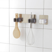 Carica l'immagine nel visualizzatore di Gallery, 2/4pcs Adhesive Multi-Purpose Hooks Wall Mounted Mop Organizer Holder RackBrush Broom Hanger Hook Kitchen bathroom Strong Hooks