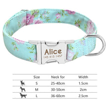 Carica l'immagine nel visualizzatore di Gallery, Nylon Dog Collar Personalized Pet Collar Engraved ID Tag Nameplate Reflective for Small Medium Large Dogs Pitbull Pug