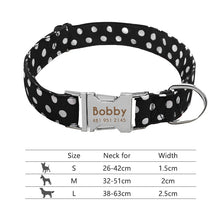 Carica l'immagine nel visualizzatore di Gallery, Nylon Dog Collar Personalized Pet Collar Engraved ID Tag Nameplate Reflective for Small Medium Large Dogs Pitbull Pug