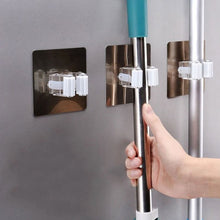 Carica l'immagine nel visualizzatore di Gallery, 2/4pcs Adhesive Multi-Purpose Hooks Wall Mounted Mop Organizer Holder RackBrush Broom Hanger Hook Kitchen bathroom Strong Hooks