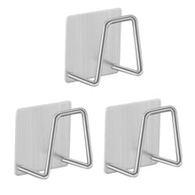 Carica l'immagine nel visualizzatore di Gallery, Kitchen Stainless Steel Sink Sponges Holder Self Adhesive Drain Drying Rack Kitchen Wall Hooks Accessories Storage Organizer