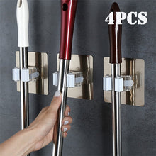Carica l'immagine nel visualizzatore di Gallery, 2/4pcs Adhesive Multi-Purpose Hooks Wall Mounted Mop Organizer Holder RackBrush Broom Hanger Hook Kitchen bathroom Strong Hooks