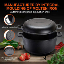 Carica l'immagine nel visualizzatore di Gallery, Overmont Pentola Olandese 4.73 L/ 5 Quart Padella Casseruola in Ghisa...